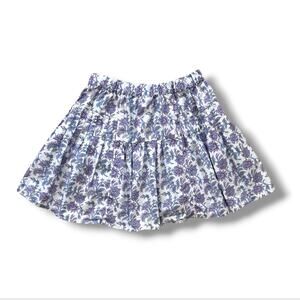 Crewcuts Pintuck Skirt in Lavender Vines Block Print, Size 12